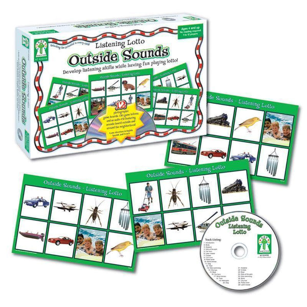 LISTENING LOTTO OUTSIDE SOUNDS GAME-Learning Materials-JadeMoghul Inc.