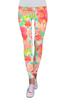 Little Good Idea Lucy Floral Performance Leggings - Women-Good Idea-XS-Pink/Green-JadeMoghul Inc.