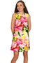 Little Havana Flash Adele Vacation Chic Shift Dress - Women-Havana Flash-XS-Green/Pink/Yellow-JadeMoghul Inc.