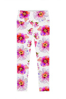 Little Isle of Love Lucy Floral Performance Leggings - Women-Isle of Love-XS-White/Pink-JadeMoghul Inc.