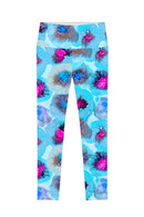 Little Medusa Lucy Blue Print Performance Leggings - Women-Medusa-XS-Blue/Pink-JadeMoghul Inc.