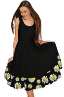 Little Oopsy Daisy Vizcaya Black Evening Midi Dress - Women-Oopsy Daisy-XS-Black/White-JadeMoghul Inc.