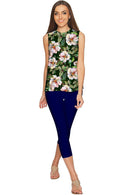 Little Queen of Flowers Emily Green Floral Party Top - Women-Queen of Flowers-XS-Green/White-JadeMoghul Inc.