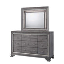 Living Room Furniture Spacious Solid Wood Dresser with Multiples Storage Drawers, Gray Benzara