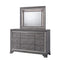 Living Room Furniture Spacious Solid Wood Dresser with Multiples Storage Drawers, Gray Benzara