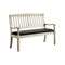 Living Room Furniture Vintage Rustic Style Wooden Loveseat Bench With Padded Seat, Off-White Benzara