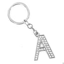 LNRRABC Fashion New Crystal Rhinestones Alphabet Keyring Initial Letter Key Ring Chain Unisex Keychain 26 Letters-A-JadeMoghul Inc.