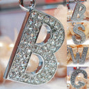 LNRRABC Fashion New Crystal Rhinestones Alphabet Keyring Initial Letter Key Ring Chain Unisex Keychain 26 Letters-A-JadeMoghul Inc.