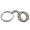 LNRRABC Fashion New Crystal Rhinestones Alphabet Keyring Initial Letter Key Ring Chain Unisex Keychain 26 Letters