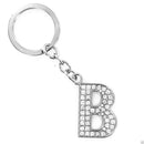 LNRRABC Fashion New Crystal Rhinestones Alphabet Keyring Initial Letter Key Ring Chain Unisex Keychain 26 Letters