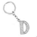 LNRRABC Fashion New Crystal Rhinestones Alphabet Keyring Initial Letter Key Ring Chain Unisex Keychain 26 Letters-D-JadeMoghul Inc.