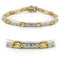 Gold Bracelet For Women LO1153 Matte Rhodium & Gold Brass Bracelet with Crystal