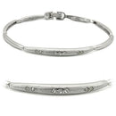 Crystal Bracelets LO1156 Rhodium+Brushed Brass Bracelet with Crystal