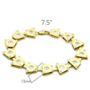 Gold Bracelet For Women LO2002 Matte Gold & Gold Brass Bracelet with CZ