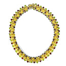 Gold Necklace For Women LO3610 Gold Brass Necklace with Synthetic