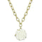 Gold Necklace For Women LO3661 Gold & Brush Brass Necklace with Synthetic