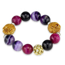 Gold Bracelet LO3775 Gold+Rhodium Brass Bracelet with Synthetic