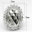 Unique Engagement Rings LOA836 Rhodium Brass Ring with Synthetic