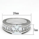 Vintage Wedding Rings LOA843 Rhodium Brass Ring with AAA Grade CZ