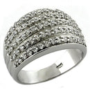 Simple Silver Ring LOAS1048 Rhodium 925 Sterling Silver Ring with CZ