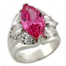 Silver Pinky Ring Mens LOAS1052 - 925 Sterling Silver Ring with CZ