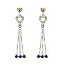 Silver Stud Earrings LOAS1337 Rhodium 925 Sterling Silver Earrings with CZ