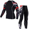 Long Sleeve Complete Graphic Compression Suit-Brown-S-JadeMoghul Inc.