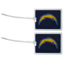 Los Angeles Chargers Vinyl Luggage Tag, 2pk-Luggage Accessories-JadeMoghul Inc.