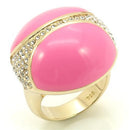 Gold Plated Rings LOS170 Gold 925 Sterling Silver Ring with Crystal
