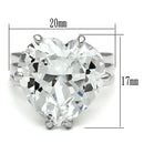 Cheap Sterling Silver Rings LOS543 Silver 925 Sterling Silver Ring with CZ