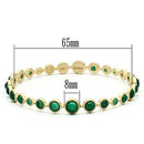 Silver Bangles LOS550 Matte Gold 925 Sterling Silver Bangle with Semi-Precious