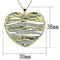 Gold Necklace LOS599 Gold+Rhodium 925 Sterling Silver Necklace with CZ