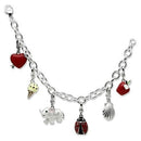 Silver Bracelet LOS606 Silver 925 Sterling Silver Bracelet with Epoxy