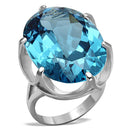 Silver Wedding Rings LOS667 Silver 925 Sterling Silver Ring with Synthetic