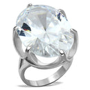 Silver Wedding Rings LOS668 Silver 925 Sterling Silver Ring with CZ
