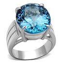 Silver Wedding Rings LOS676 Silver 925 Sterling Silver Ring with Synthetic