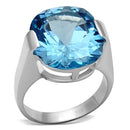 Silver Wedding Rings LOS687 Silver 925 Sterling Silver Ring with Synthetic