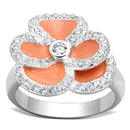 Silver Wedding Rings LOS725 Silver 925 Sterling Silver Ring with CZ