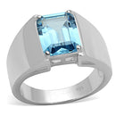 Silver Wedding Rings LOS742 Silver 925 Sterling Silver Ring with Synthetic