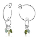 Silver Dangle Earrings LOS788 Silver 925 Sterling Silver Earrings with Synthetic