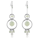 Silver Dangle Earrings LOS791 Silver 925 Sterling Silver Earrings with Synthetic