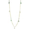 Gold Necklace LOS793 Matte Gold 925 Sterling Silver Necklace with Synthetic