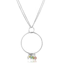 Silver Chain Necklace LOS796 Silver 925 Sterling Silver Necklace with Synthetic