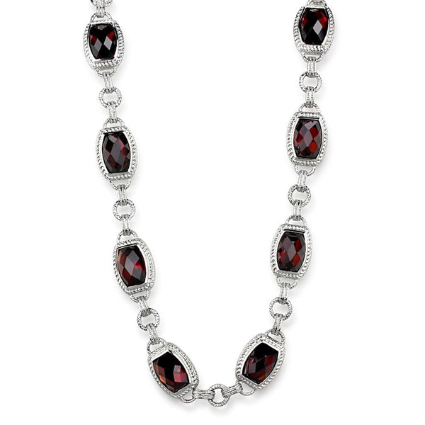 Sterling Silver Necklace LOS877 Rhodium 925 Sterling Silver Necklace