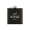 Lost in Space Etched Black Hip Flask (Pack of 1)-Personalized Gifts For Men-JadeMoghul Inc.