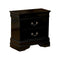Louis Philippe III Contemporary Style Night Stand, Black Finish-Nightstands and Bedside Tables-Black-Wood-JadeMoghul Inc.