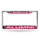 Subaru License Plate Frame Louisville Alumni Red Laser Chrome Frame
