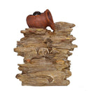 Lovable Crystal Ball Water Fountain - Benzara-Indoor Fountains-Brown-Resin-JadeMoghul Inc.