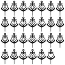 Love Anchor Acrylic Cake Topper - Black (Pack of 1)-Wedding Cake Toppers-JadeMoghul Inc.