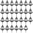 Love Anchor Acrylic Cake Topper - Metallic Silver (Pack of 1)-Wedding Cake Toppers-JadeMoghul Inc.